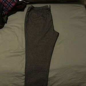 Open Edit Drawstring Pants in Black and White Houndstooth. Size: XXL
